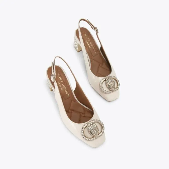Kurt Geiger Heels Chelsea Block Slingback Heel Blush 8211 Women