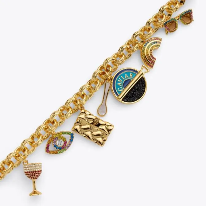 Kurt Geiger Jewelry Kensington Charm Necklace Gold 8211 Women