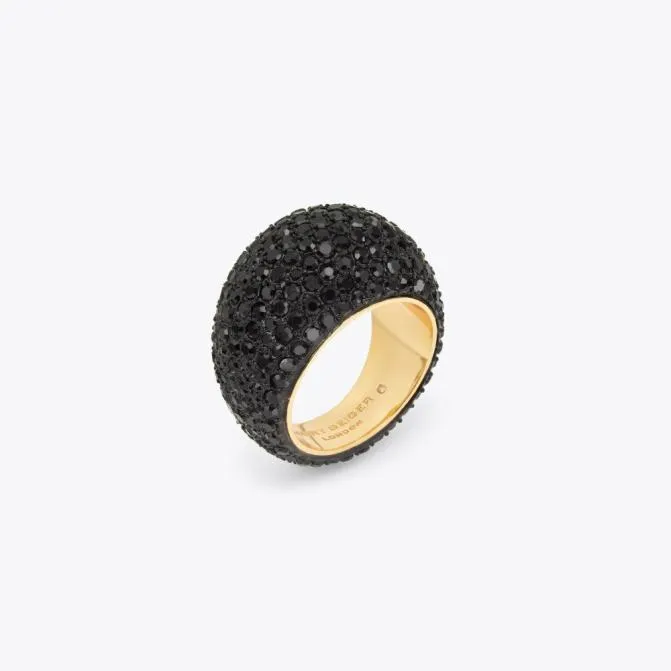 Kurt Geiger Jewelry Pave Dome Ring Black 8211 Women