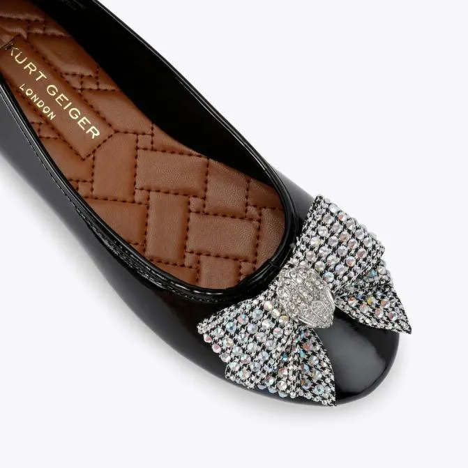 Kurt Geiger Kids Junior Eagle Bow Ballet Flat Black 8211 Women