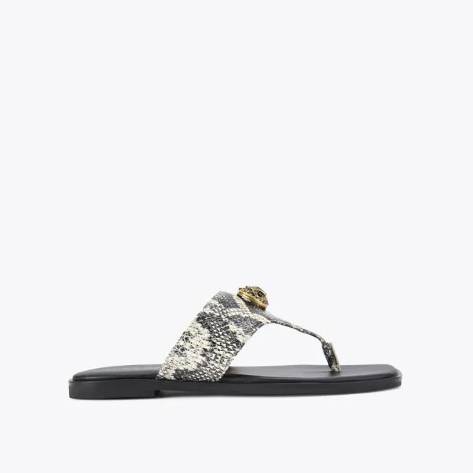 Kurt Geiger Sandals Chelsea Square Tbar Sandal Bone Combination 8211 Women