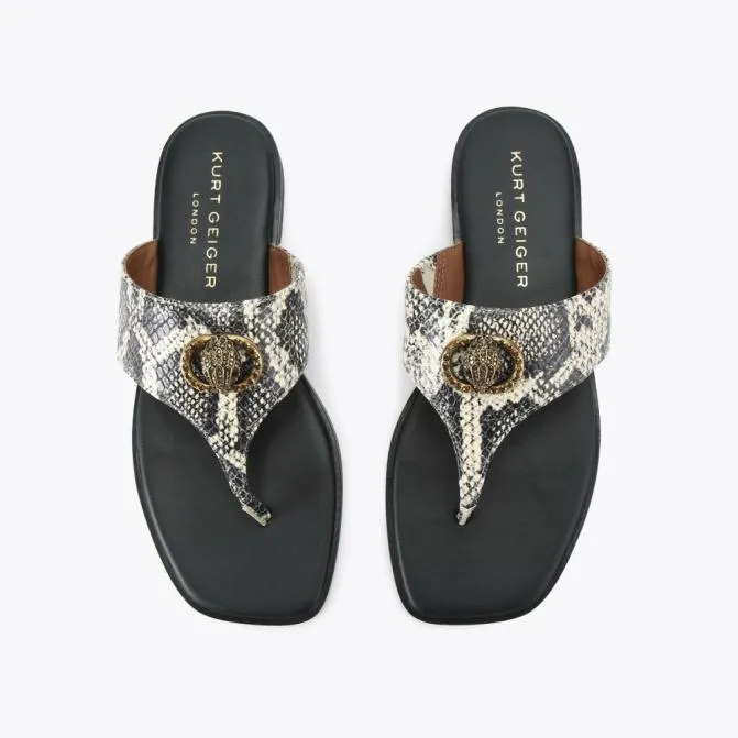Kurt Geiger Sandals Chelsea Square Tbar Sandal Bone Combination 8211 Women