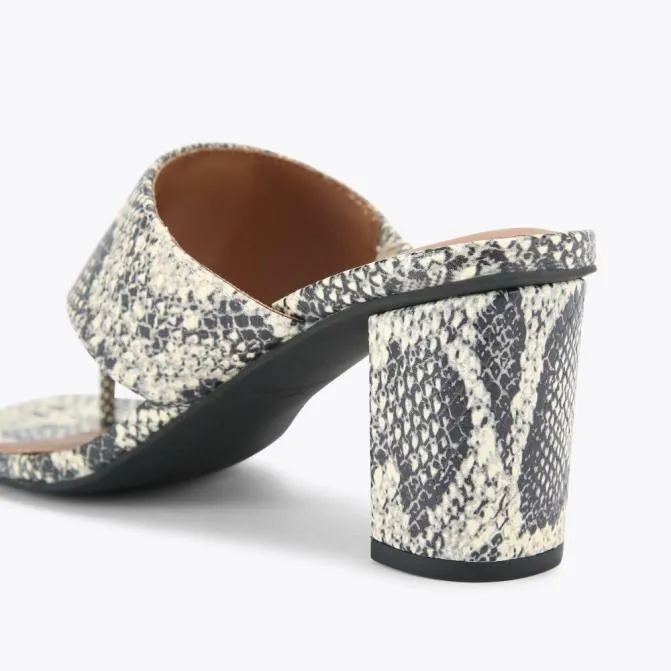 Kurt Geiger Sandals Chelsea Tbar Block Heel Bone Combination 8211 Women