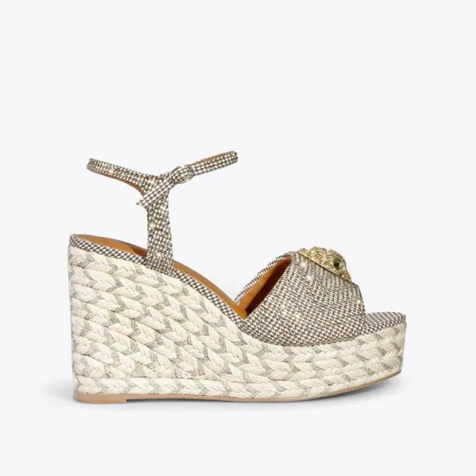 Kurt Geiger Sandals Kensington Espadrille Wedge Beige 8211 Women