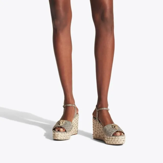 Kurt Geiger Sandals Kensington Espadrille Wedge Beige 8211 Women