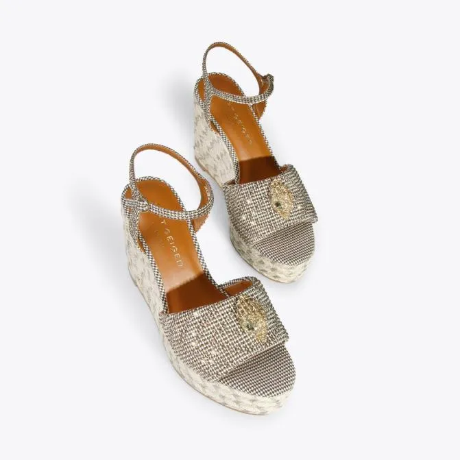 Kurt Geiger Sandals Kensington Espadrille Wedge Beige 8211 Women