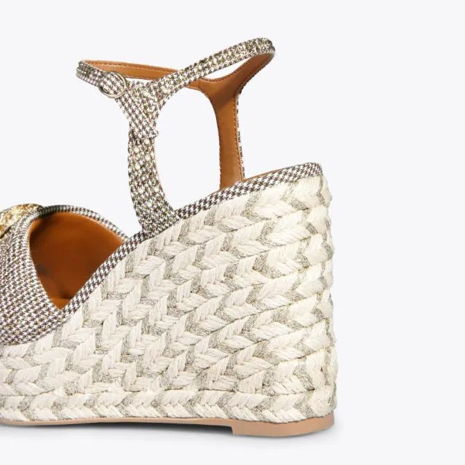 Kurt Geiger Sandals Kensington Espadrille Wedge Beige 8211 Women