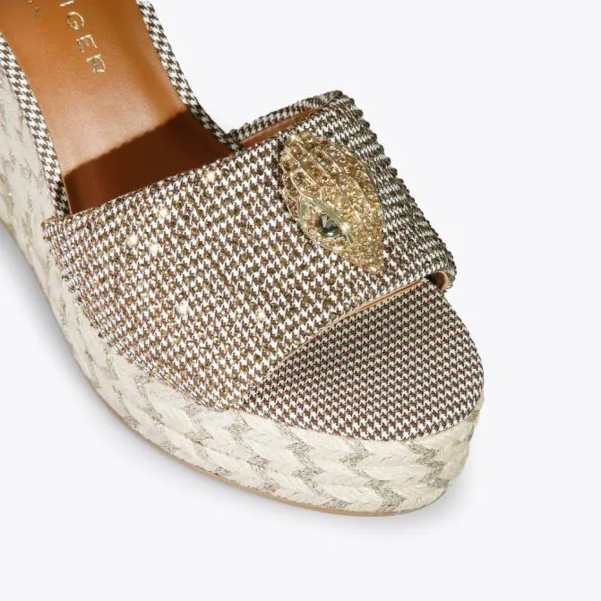 Kurt Geiger Sandals Kensington Espadrille Wedge Beige 8211 Women