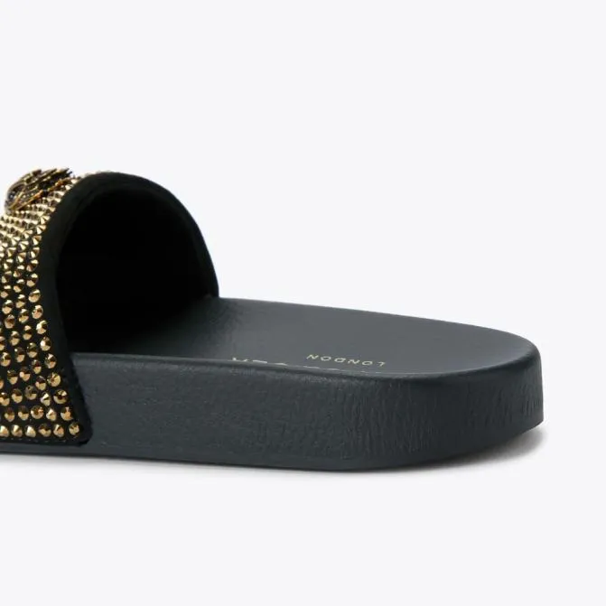 Kurt Geiger Sandals Meena Eagle Slide Gold Combination 8211 Women