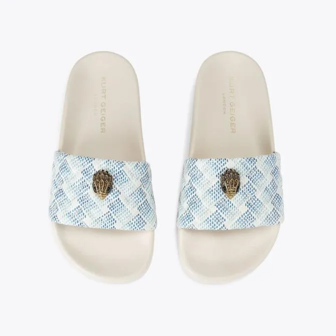Kurt Geiger Sandals Meena Eagle Slide White Comb 8211 Women