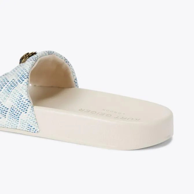 Kurt Geiger Sandals Meena Eagle Slide White Comb 8211 Women