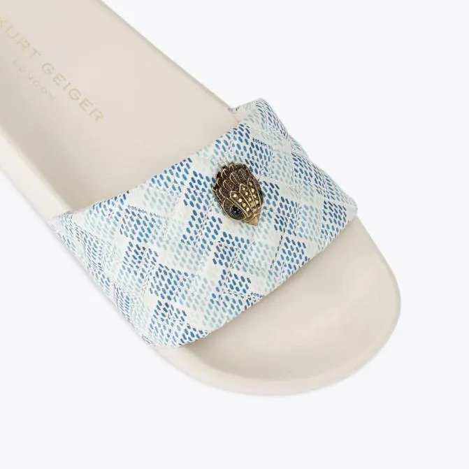Kurt Geiger Sandals Meena Eagle Slide White Comb 8211 Women