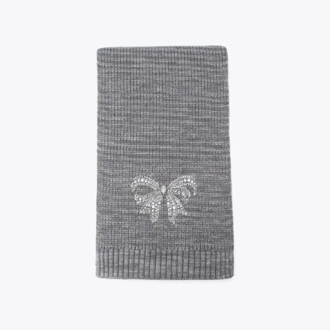 Kurt Geiger Scarves and Gloves Belgravia Bow Scarf Grey 8211 Women