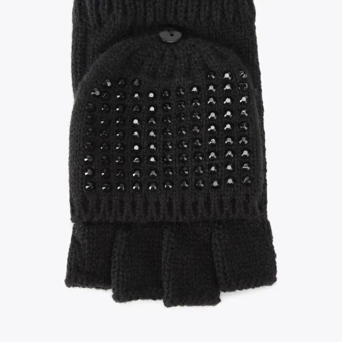 Kurt Geiger Scarves and Gloves Crystal Eagle Gloves Black 8211 Women