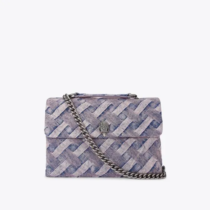 Kurt Geiger Shoulder Bags Large Denim Kensington Bag Pink Combination 8211 Women