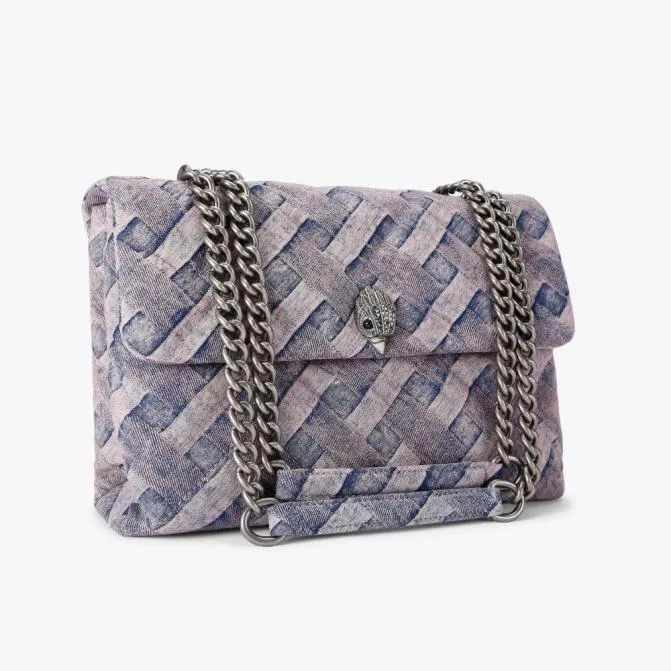 Kurt Geiger Shoulder Bags Large Denim Kensington Bag Pink Combination 8211 Women