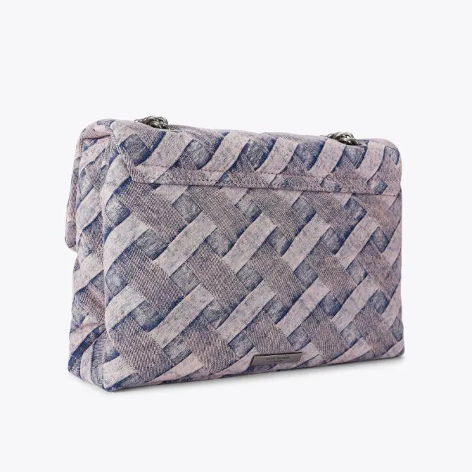 Kurt Geiger Shoulder Bags Large Denim Kensington Bag Pink Combination 8211 Women
