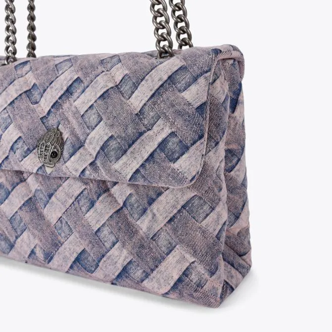 Kurt Geiger Shoulder Bags Large Denim Kensington Bag Pink Combination 8211 Women