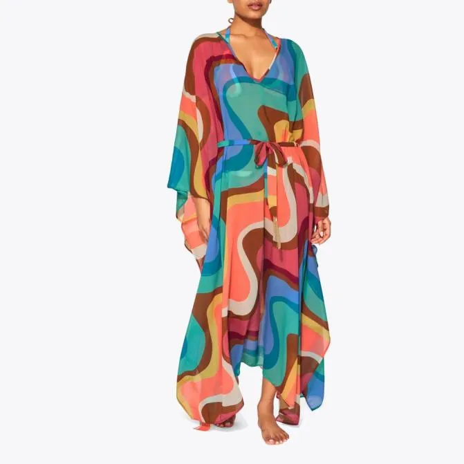 Kurt Geiger Swim Kensington Kaftan Mid Brown 8211 Women