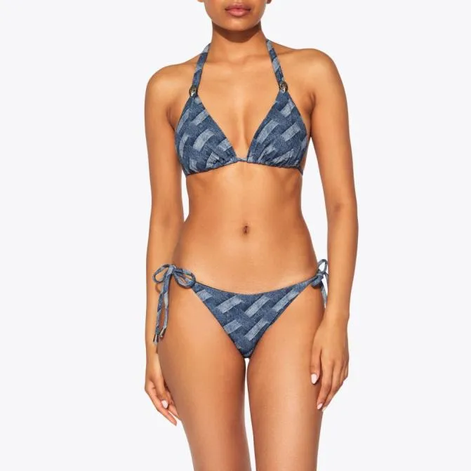 Kurt Geiger Swim Kensington Triangle Top Denim 8211 Women