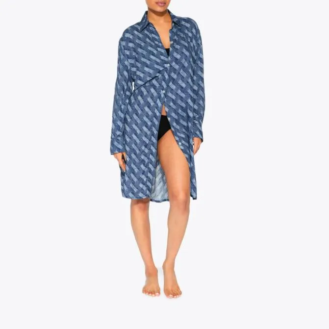 Kurt Geiger Swim Resort Shirt Dress Denim 8211 Women