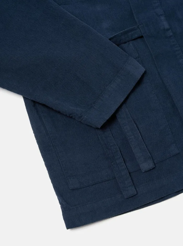 Kyoto Work Jacket In Navy Fine Cord Men Universal Works Overshirts