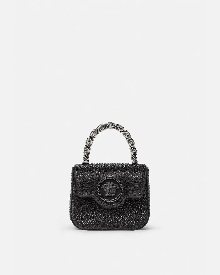 La Medusa Women Versace Crystal La Medusa Mini Bag Black