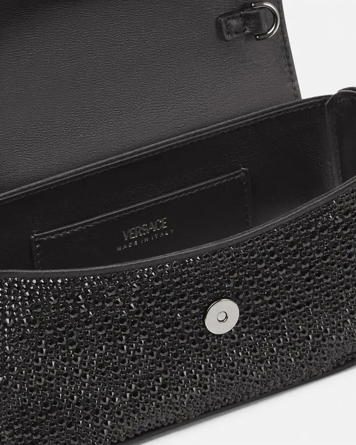 La Medusa Women Versace Crystal La Medusa Mini Bag Black