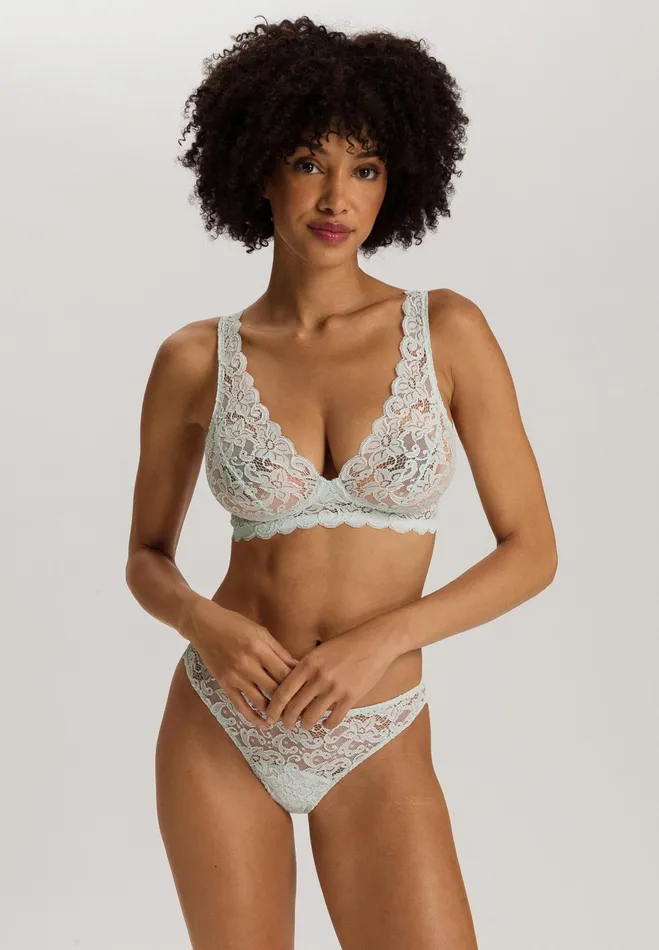Lace Soft Cup Bra Vapor Women HANRO Wireless Bras