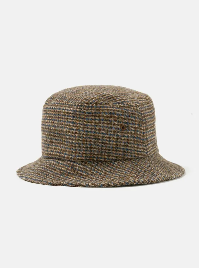 Lewis Hat In Brown Harris Tweed Plaid Men Universal Works Hats