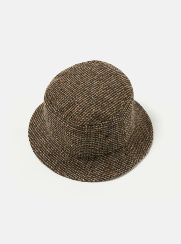Lewis Hat In Brown Harris Tweed Plaid Men Universal Works Hats