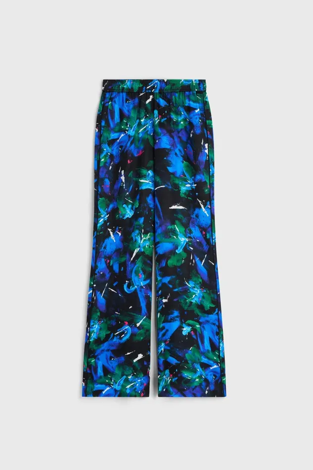 Livia Floral Pants Black Cobalt Women Rodebjer Trousers