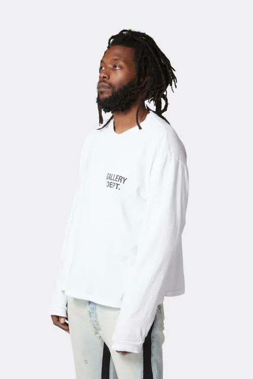 Long Sleeve Men Gallery Dept SOUVENIR LS TEE White