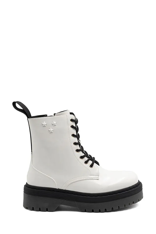 Lumberjack SNEAKERS Women KOMBAT BOOT WHITE Woman Comfort Shoes White