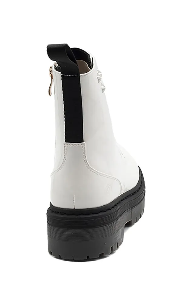 Lumberjack SNEAKERS Women KOMBAT BOOT WHITE Woman Comfort Shoes White