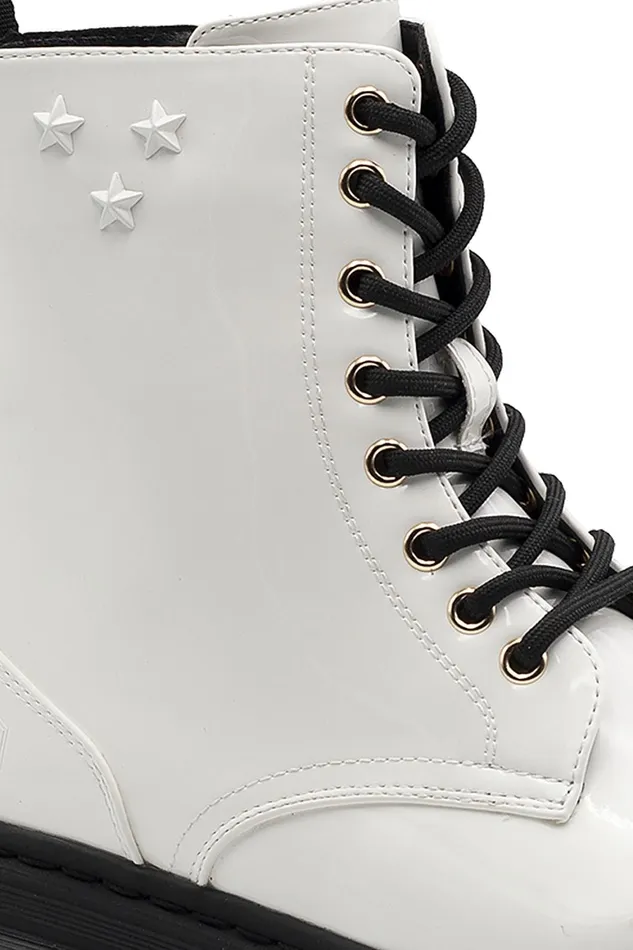 Lumberjack SNEAKERS Women KOMBAT BOOT WHITE Woman Comfort Shoes White