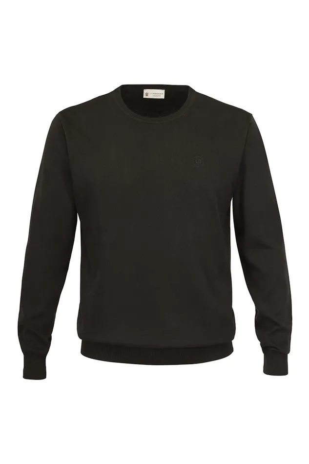 Lumberjack SWEATSHIRTS Men COTTON OVERDYED SWEATER BLACK Man Sweatshirt Black