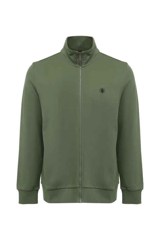 Lumberjack SWEATSHIRTS Men FULL ZIP SWEATSHIRT BASIC ARMY GREEN Man With Zipper Sweatshirt Green Lumberjack SWEATSHIRTS Men FULL ZIP SWEATSHIRT BASIC ARMY GREEN Man With Zipper Sweatshirt Green