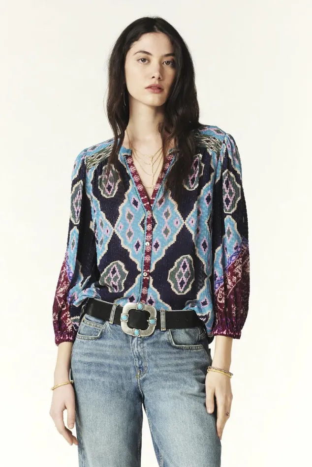 MadLooseFitting Blouse Clothing Baandsh Tops and Shirts