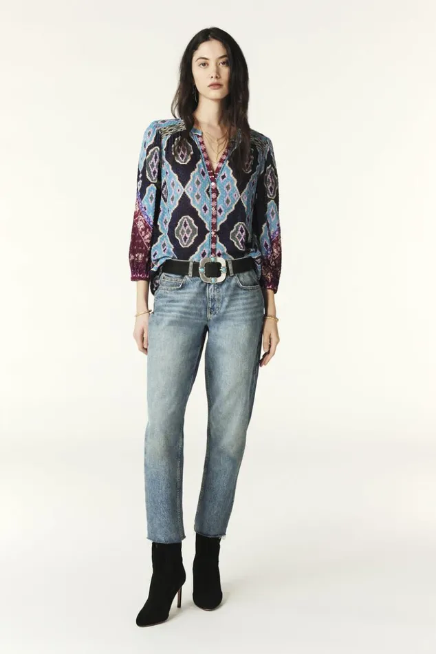 MadLooseFitting Blouse Clothing Baandsh Tops and Shirts