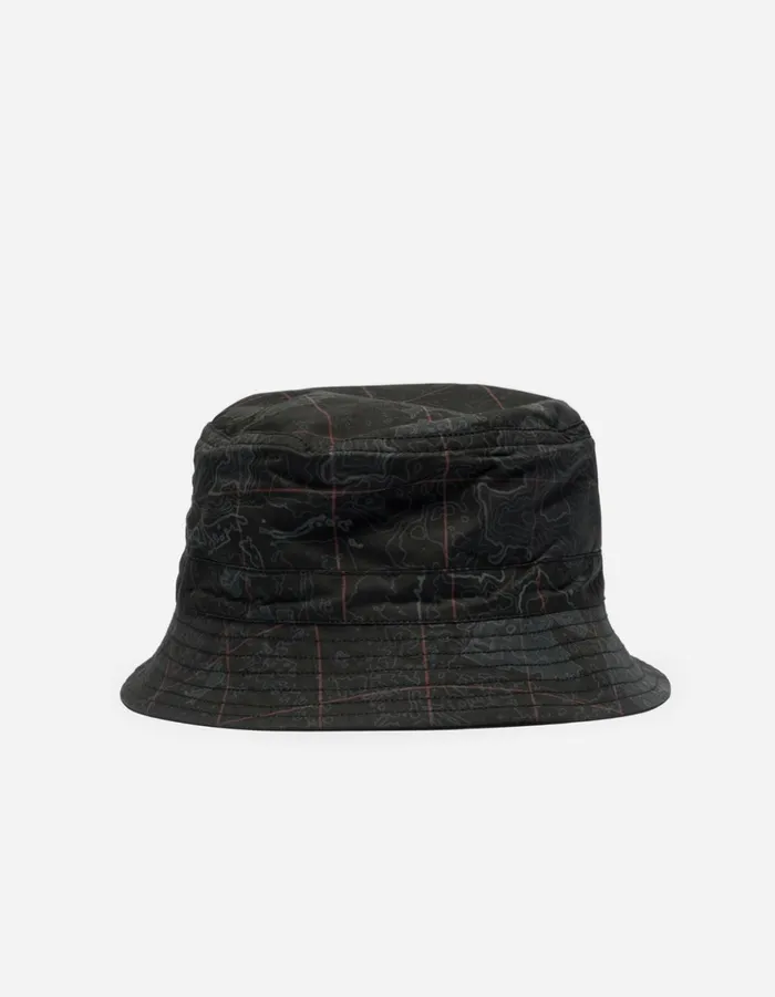 Maharishi Hats 5227 Reversible Contour Bucket Hat BlackSubdued Night 8211 Men