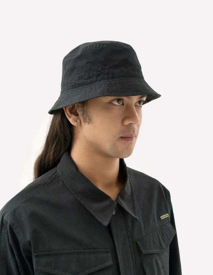 Maharishi Hats 5227 Reversible Contour Bucket Hat BlackSubdued Night 8211 Men
