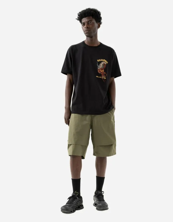 Maharishi Short Sleeve TShirts 6100 Tour Tiger Dragon TShirt Black 8211 Men