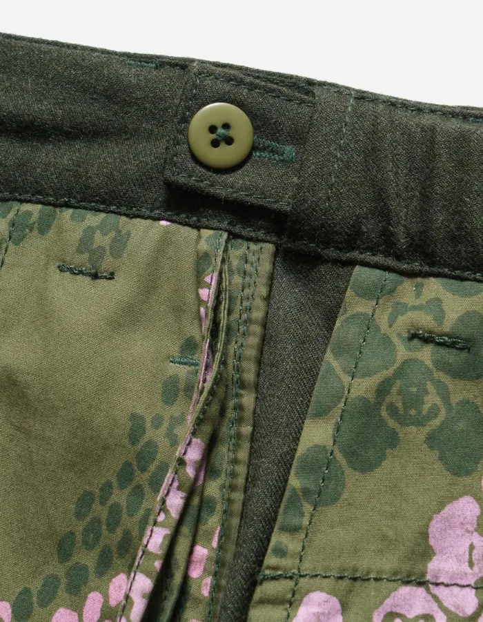 Maharishi Track Pants 6058 Asymmetrical Wool Pleated Pants Dark Olive 8211 Men