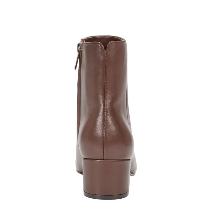 Marc Fisher Booties Women Leonna Ankle Bootie Dark Brown Leather