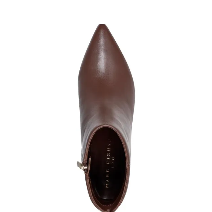 Marc Fisher Booties Women Leonna Ankle Bootie Dark Brown Leather
