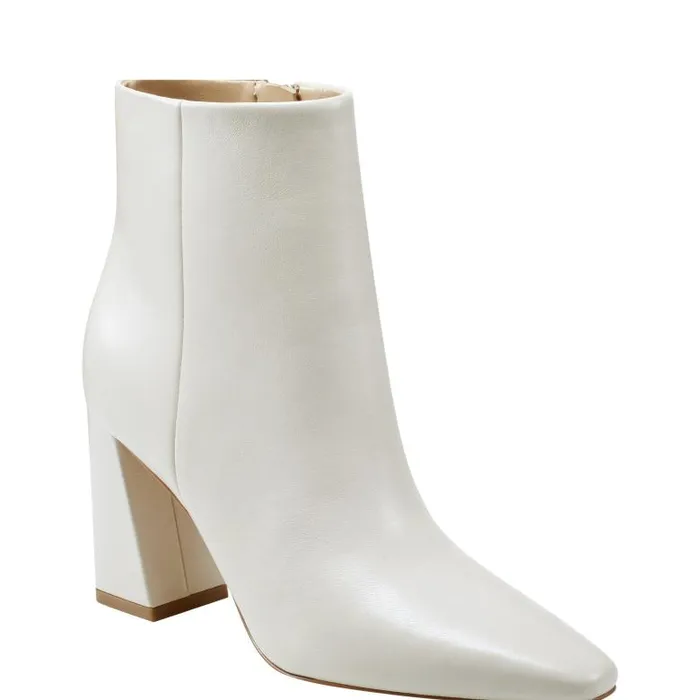 Marc Fisher Booties Women Yanara Heeled Bootie Chic Cream