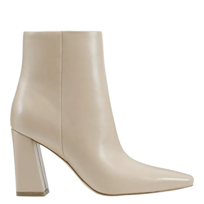 Marc Fisher Booties Women Yanara Heeled Bootie Natural Leather