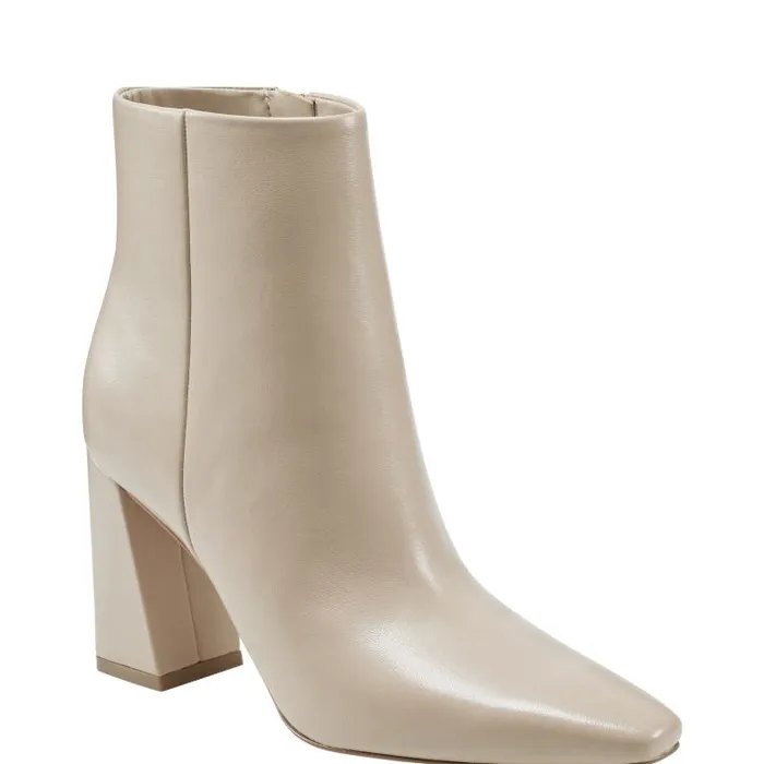 Marc Fisher Booties Women Yanara Heeled Bootie Natural Leather