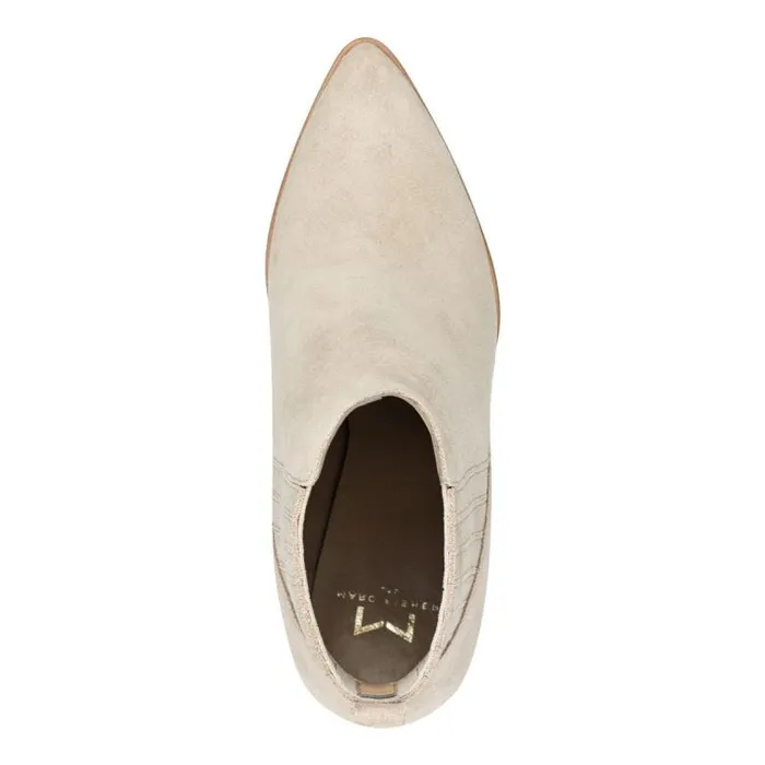 Marc Fisher Boots and Booties Women Alva Pointy Toe Bootie Light Natural Suede
